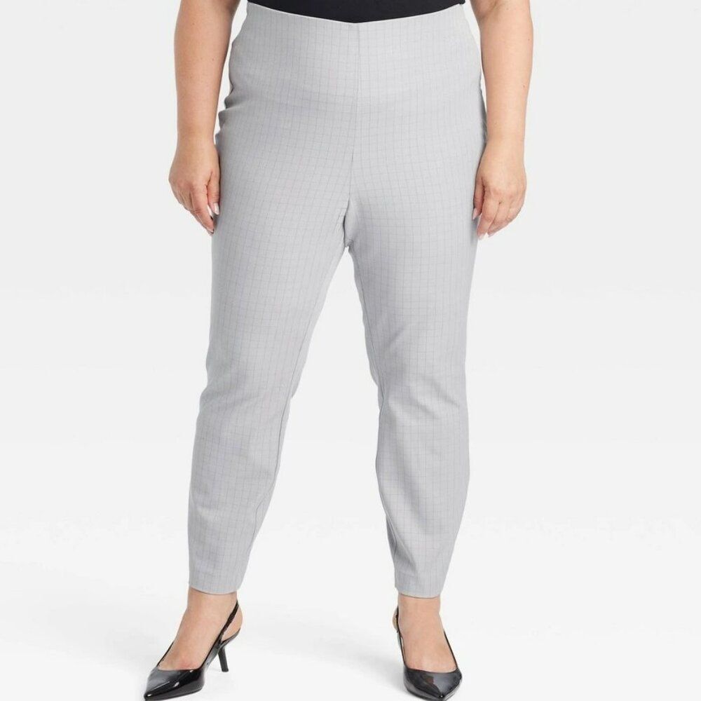 Women's High-Rise Skinny Ankle Pants - a New Day Gray 17R NWT